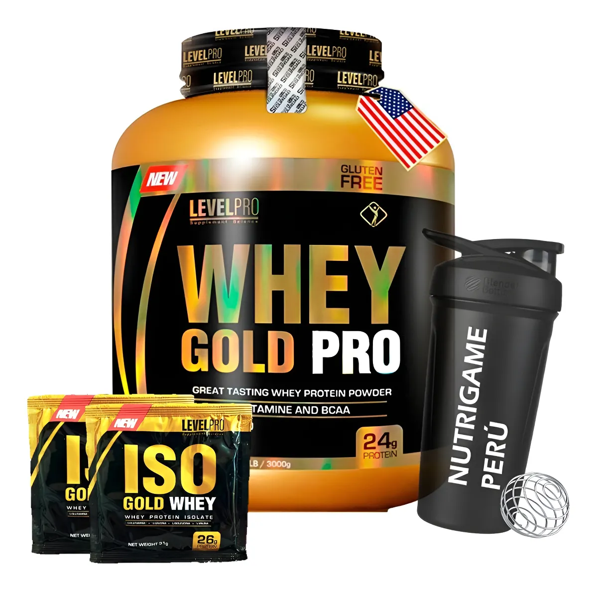 Proteina Whey Gold Pro 3 Kg Level Pro